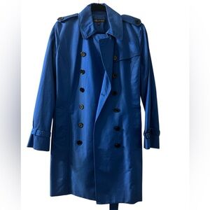 Anne Klein Blue Trench Coat Size Small